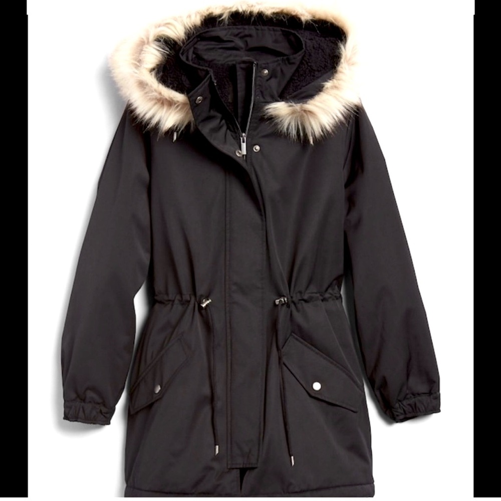 Banana Republic Hooded Faux Fur Parka